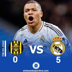 Real Madrid goleia FC Kairat por 5 a 0 na Champions League